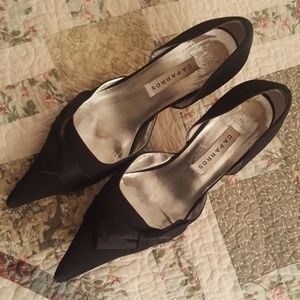 Caparros Satin black dressy d'orsay heels